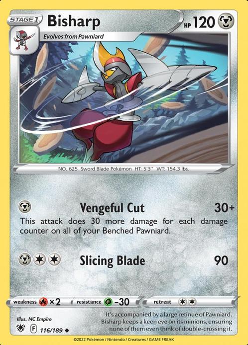 Bisharp 116/189 Astral Radiance, Hobby en Vrije tijd, Verzamelkaartspellen | Pokémon, Losse kaart, Nieuw, Foil, Ophalen of Verzenden