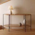 *WOONWINKEL* Kave Home Palmia Dubbelbladige Sidetable Ovaal, Huis en Inrichting, Tafels | Sidetables, Verzenden, Nieuw
