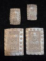 Japan. 1 Shu and 1 Bu 19th century, 4 coins, (Zonder