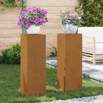 vidaXL Buiten Plantenstandaarden 2 stuks 24x24x75 cm, Verzenden, Nieuw
