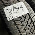 2 x Dunlop Winter Sport 5 245-40-18 Winterbanden 7,5mm, 18 inch, Band(en), Personenwagen, Gebruikt