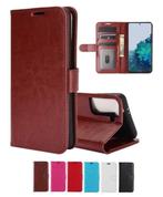 Galaxy S21 Leren Portemonnee Hoesje Met Pasfotovakje, Ophalen of Verzenden, Nieuw