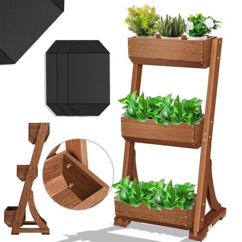 KESSER® Verticale Tuin met 3 Plantenbakken - Kweekbak inclus, Tuin en Terras, Tuinmeubel-accessoires, Nieuw, Verzenden