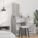 vidaXL Kaptafel met LED-verlichting - Grijs Sonoma 50x41x140, Huis en Inrichting, Tafels | Kaptafels, Verzenden, Nieuw