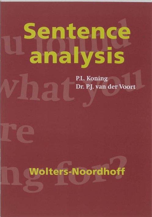 Boek Sentence analysis 9789001482114, Boeken, Taal | Overige Talen, Zo goed als nieuw, Verzenden