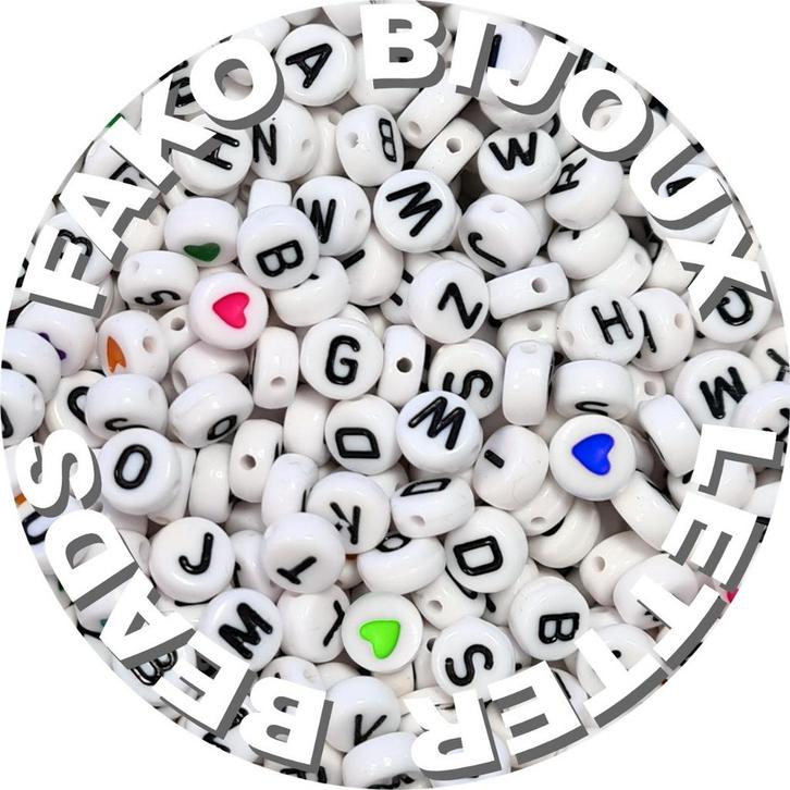 Fako Bijoux - Letterkralen - Letter Beads - Alfabet Kralen -, Hobby en Vrije tijd, Kralen en Sieraden maken, Verzenden