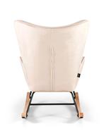 Aemely® Schommelstoel Steerne - Beige Velvet, Blank Hout, Ophalen of Verzenden, Nieuw, Stoel(en)