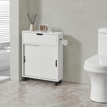 [en.casa] Badkamerkast Kempele niskast 67x52x17 cm wit beschikbaar voor biedingen