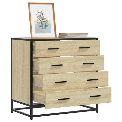 vidaXL Ladekast 70x41x70 cm bewerkt hout sonoma eikenkleurig, Kinderen en Baby's, Kinderkamer | Commodes en Kasten, Nieuw, Verzenden
