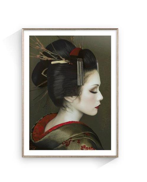 Jorge Omeñaca - The Geisha - AI, Antiek en Kunst, Kunst | Schilderijen | Modern