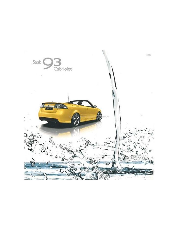2009 SAAB 9-3 CABRIOLET BROCHURE NEDERLANDS, Boeken, Auto's | Folders en Tijdschriften