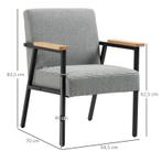 TRUUSK Accentstoel In Scandi-design, Fauteuil, Accentstoel,, Verzenden, Nieuw