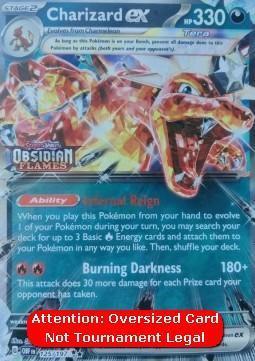 Charizard ex (OBF 125) Jumbo kaart, Hobby en Vrije tijd, Verzamelkaartspellen | Pokémon, Nieuw, Ophalen of Verzenden