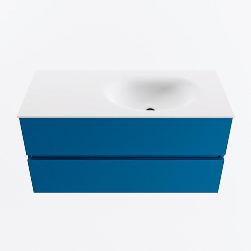 MONDIAZ VICA 100cm badmeubel onderkast Jeans 2 lades., Doe-het-zelf en Verbouw, Sanitair, Bad, Nieuw, Ophalen of Verzenden