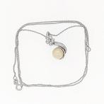 Ketting met hanger - 18 karaat Witgoud Parel, Sieraden, Tassen en Uiterlijk, Antieke sieraden