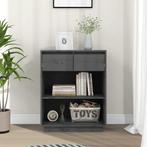 vidaXL Wandkast 60x34x75 cm massief grenenhout grijs, Verzenden, Nieuw, 50 tot 100 cm, Minder dan 100 cm