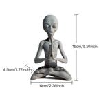 Alien Meditatie Beeld - Decor Miniatuur Ornament Hars, Verzenden, Nieuw