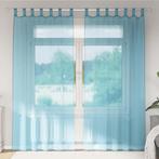 vidaXL Gordijnen met lussen 2 st 140x225 cm turkoois, Verzenden, Nieuw