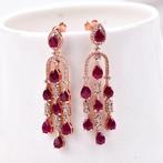 Zonder minimumprijs - Oorbellen Zilver - Ruby -, Sieraden, Tassen en Uiterlijk, Oorbellen, Nieuw