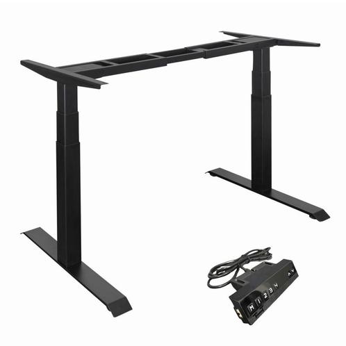 Elektrisch zit-sta bureau frame - max 140 kg - Wit en Zwart, Huis en Inrichting, Bureaus, Stabureau, Nieuw, Elektrisch, In hoogte verstelbaar