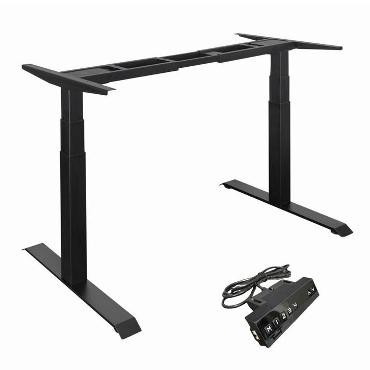Elektrisch zit-sta bureau frame - max 140 kg - Wit en Zwart, Huis en Inrichting, Bureaus, Stabureau, Nieuw, Elektrisch, In hoogte verstelbaar