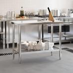 Keukenwerktafel 110x55x85 cm roestvrij staal, Nieuw, Verzenden
