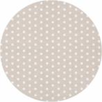 Rond Tafelkleed Gecoat - Ø 140 cm - Stippen - Beige/Wit, Verzenden, Nieuw