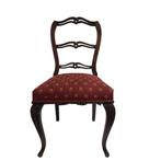Stoel (4) - Hout, Katoen - Eetkamerstoelen, Antiek en Kunst, Curiosa en Brocante