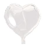Folieballon hartvorm wit, Verzenden, Nieuw, Versiering, Valentijn of Romantisch