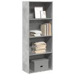 vidaXL Boekenkast 60x30x152 cm bewerkt hout betongrijs, Huis en Inrichting, Kasten | Boekenkasten, Minder dan 50 cm, Verzenden