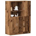 vidaXL 2-delige Keukenkastenset bewerkt hout oud houtkleurig, Huis en Inrichting, Woonaccessoires | Wandplanken en Boekenplanken