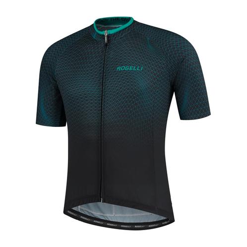 Heren fietsshirt KM Weave Zwart/groen, Fietsen en Brommers, Fietsaccessoires | Fietskleding, Heren, Nieuw, Verzenden