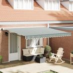 vidaXL Luifel handmatig uitschuifbaar 400x300 cm groen en, Verzenden, Nieuw