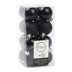 Kerstballen set | Decoris | Ø 4 cm | 16 stuks (Zwart), Diversen, Verzenden, Nieuw