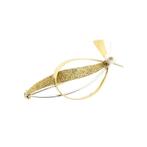 Bicolor gouden broche met parel (witgoud, modern, geelgoud), Sieraden, Tassen en Uiterlijk, Broches, Gebruikt, Overige kleuren
