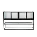 *WOONWINKEL* Dutchbone Boli Dressoir Met Ribbel Glas, Huis en Inrichting, Kasten | Dressoirs, Nieuw, Verzenden