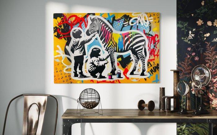 AIIROH (1987) x SINAO (1981) - Beyond the Lines - XXL [100%, Antiek en Kunst, Kunst | Schilderijen | Modern