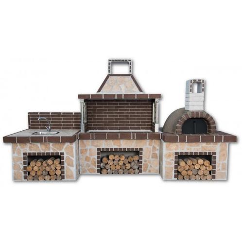 Buitenkeuken set bbq met pizzaoven en gootsteen (modern)..., Tuin en Terras, Pizzaovens, Ophalen of Verzenden