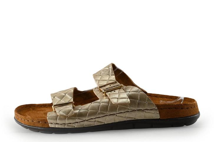 Rohde Slippers in maat 42 Goud, Kleding | Dames, Schoenen, Overige kleuren, Zo goed als nieuw, Slippers, Verzenden