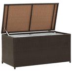 vidaXL Tuinbox 100x50x50 cm poly rattan bruin, Tuin en Terras, Verzenden, Nieuw