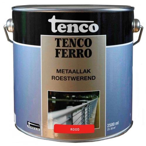Tencoferro roestwerende metaallak 2,5 liter, 750 ml, rood,, Doe-het-zelf en Verbouw, Verf, Beits en Lak, Nieuw, Verzenden