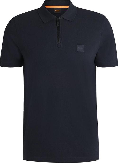 BOSS Passerzip Half Zip Polo Navy maat 3XL Heren, Kleding | Heren, Polo's, Blauw, Nieuw, Overige maten, Verzenden