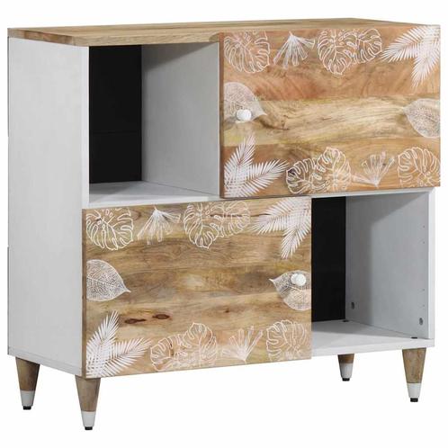 vidaXL Dressoir 80x33,5x75 cm massief mangohout, Huis en Inrichting, Woonaccessoires | Cd- en Dvd-rekken, Nieuw, Verzenden