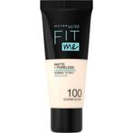 Maybelline New York Fit Me Matte & Poreless 100 Warm Ivory, Verzenden, Nieuw, Make-up