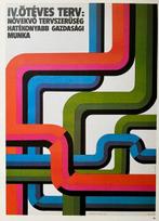 So-Ky - FIVE-YEAR PLAN poster  - Bauhaus style - Communist,, Antiek en Kunst, Kunst | Tekeningen en Foto's