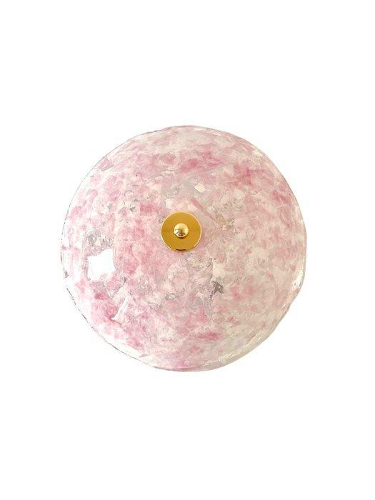 Selene - Plafondlamp - ROZE BLADEREN - VETRO MURANO, Antiek en Kunst, Antiek | Lampen