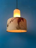 Mid Century Opaline Glass Pendant Lamp with Beige Fabric Jun, Huis en Inrichting, Lampen | Hanglampen, Ophalen of Verzenden, Nieuw