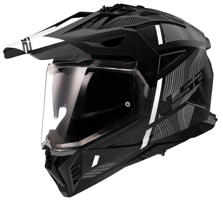 LS2 MX702 Pioneer II Hill Mat Zwart Wit Adventure Helm, Motoren, Kleding | Motorhelmen, XXL, Nieuw met kaartje, Overige merken