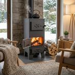 Houtkachel JANUSZ | 7kW Oven | Nieuw | Scherpe Prijs, Ophalen of Verzenden, Nieuw, Vrijstaande haard, Houthaard