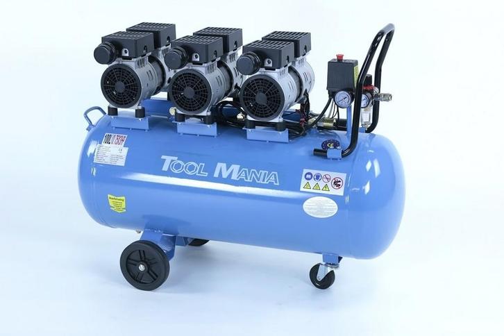 TM 100 Liter Professionele Low Noise Compressor 2,25HP 230v, Auto diversen, Autogereedschap, Nieuw, Verzenden